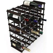 RTA Wineracks Traditional 42 Bottle Wine Rack Fully Assembled - Black Ash Wood