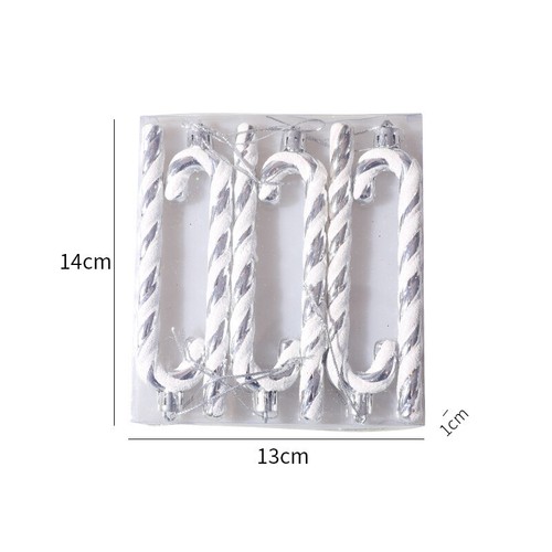 6pcs Candy Cane Glitter Hanging Christmas Tree Bauble Ornament Xmas Decoration - Picture 21 of 33