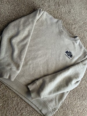 Tommy Hilfiger Men s Beige Crewneck Pullover Sweatshirt L Embroidered Logo
