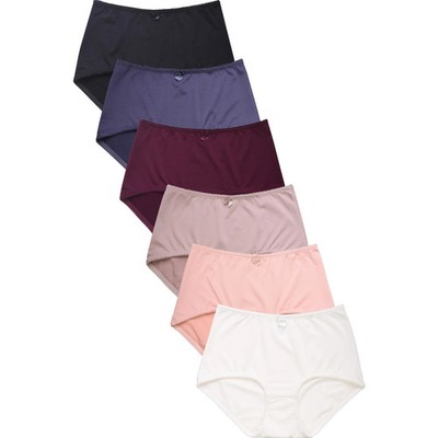Sofra Women s Brief Panty  Fit For Me Waist Brief Underwear, 6-Pack LP7439PR5