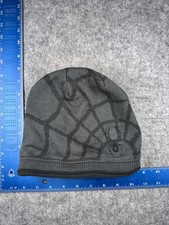 Spyder Hat Beanie Mens One Size Black Knit Fleece Lined Winter Stretch Warm