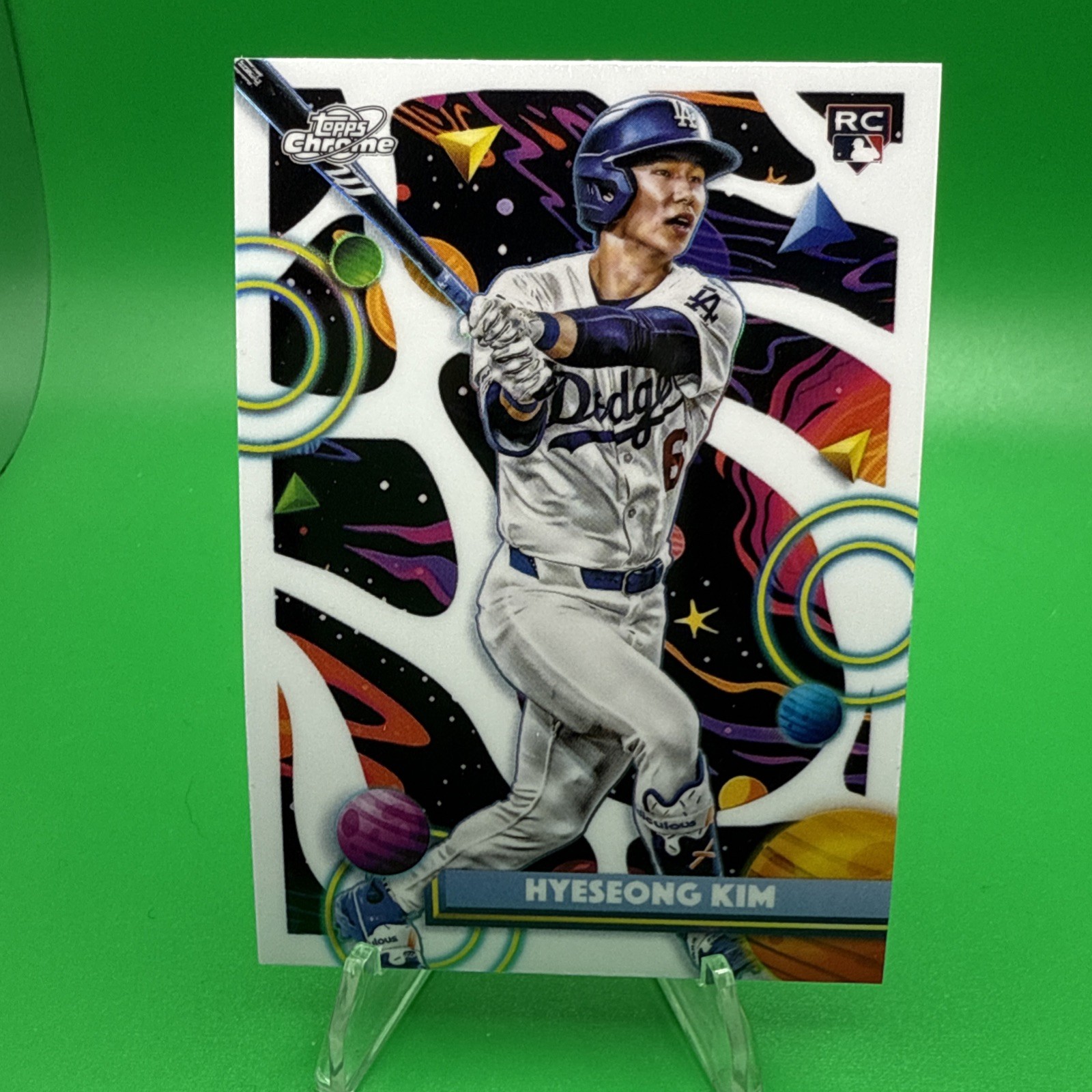 2025 Topps Cosmic Chrome Hyeseong Kim RC White Hole Refractor SP #181 Dodgers