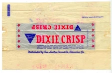 1940s Tom's Dixie Crisp candy bar wrapper 1-1/2 oz - Tom Huston Columbus Georgia
