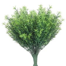 8Pcs Fake Grass Plants 14.5" Artificial Grass Outdoor Anti-UV for Home Balcony