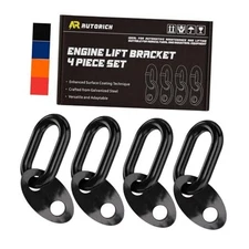 7100 Lifting Bracket Set for Engine - 4 Heavy-Duty Engine Lift Bracket Black