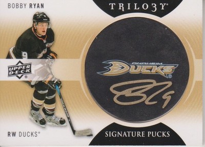 2013-14 Upper Deck Trilogy Signature Pucks Bobby Ryan - Anaheim Ducks