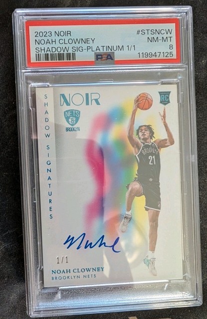 2023 Noir Noah Clowney Auto 1/1 Platinum Shadow Sig TRUE ONE OF ONE ON CARD PSA