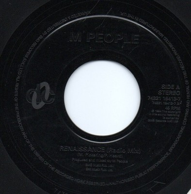 M People - Renaissance - Used Vinyl Record 7 - G1450z