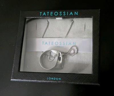 Tateossian x Zaha Hadid Design Tyne ring and necklace size Medium