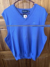 Polo Golf Ralph Lauren XL Sweater Vest Blue Cotton Cashmere Dalhousie Golf Club