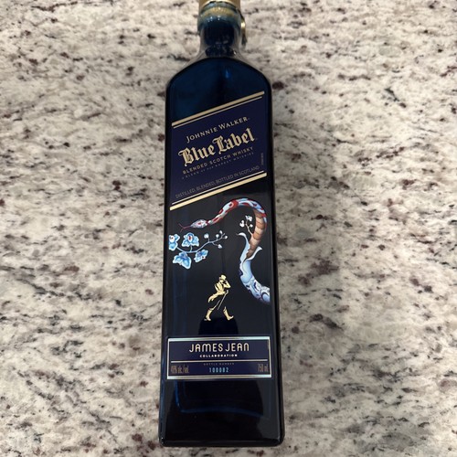 JOHNNIE WALKER Blue Label Year of the Snake James Jean Collab leere Flasche Kunst