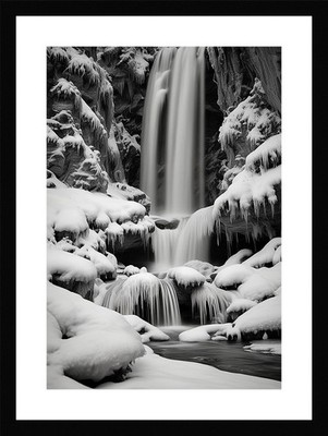 Epischer Wasserfall gerahmtes Wandbild Poster Leinwanddruck Bild