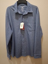 Mens Chaps Size XL Tech Oxford Long Sleeve Knit Shirt NWT