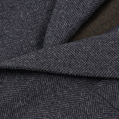 Boglioli Charcoal Gray Woven Herringbone Wool Overcoat 40R (Eu 50) M Coat NWT - Picture 3 of 10