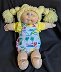 1982 Vintage Cabbage Patch Doll Long Blonde Braids Hair Girl Kids CPK