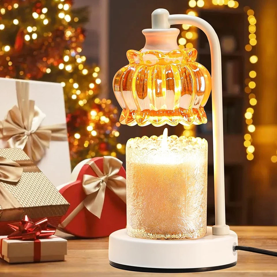 Calentador de velas Lámpara de vidrio ajustable Calentador de velas con temporizador Bombillas regulables Foto 4 de 4