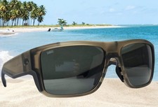 COSTA DEL MAR brown smoke/gray TAXMAN polarized 580G sunglasses NEW IN BOX!