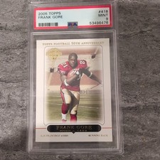 2005 TOPPS FRANK GORE ROOKIE PSA 9 MINT HALL OF FAME #418 49ERS