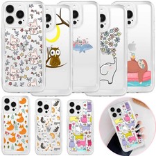Soft Protection Animals Cover Phone Case For iPhone 16 Plus 14 15 Pro Max 13 17