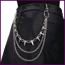 Jean Trouser Biker Chains Punk Pants Keychains Goth Jewelry Rock Emo Accessories