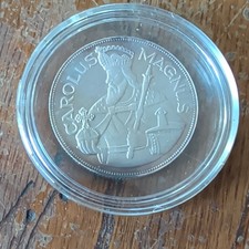 1960 Andorra 25 Diners Carolus Magnus Silver Coin Uncirculated Uncertified