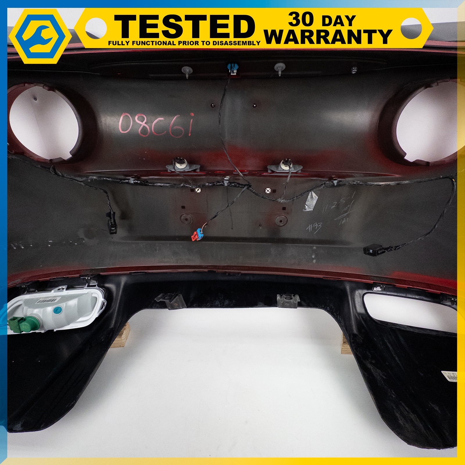 05-13 CHEVROLET CORVETTE C6 REAR BUMPER COVER BACK UP LAMP RED OEM