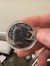 2014 Great Britain 1 oz Silver Year of the Horse BU .999 With Capsule
