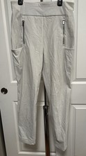 Athleta Joggers Pants Pull-On Zip Pockets Stretch Lightweight Women's Gray 6