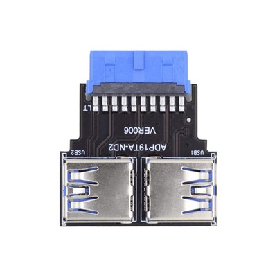 Right Angled USB 3.0 20/19 Pin Female to Motherboard Header Adapter 5Gbps PCBA