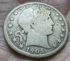 1905-S Barber Half Dollar 50 Cents San Francisco Worn