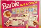New Sealed Vintage 1992 Barbie Rub & Color Set 50510 Create your Own Barbie Fash
