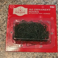 1 pack of 160 green ornament hooks approx 1" Christmas tree Z8 