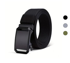 Men Tactical Nylon Belt Military Automatic Buckle Alloy Waist Belt