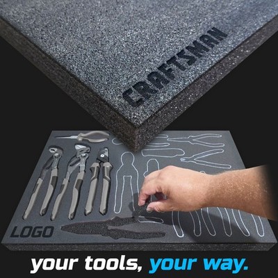 CRAFTSMAN DARK shadow foam tool tray insert storage organizer toolbox kit set