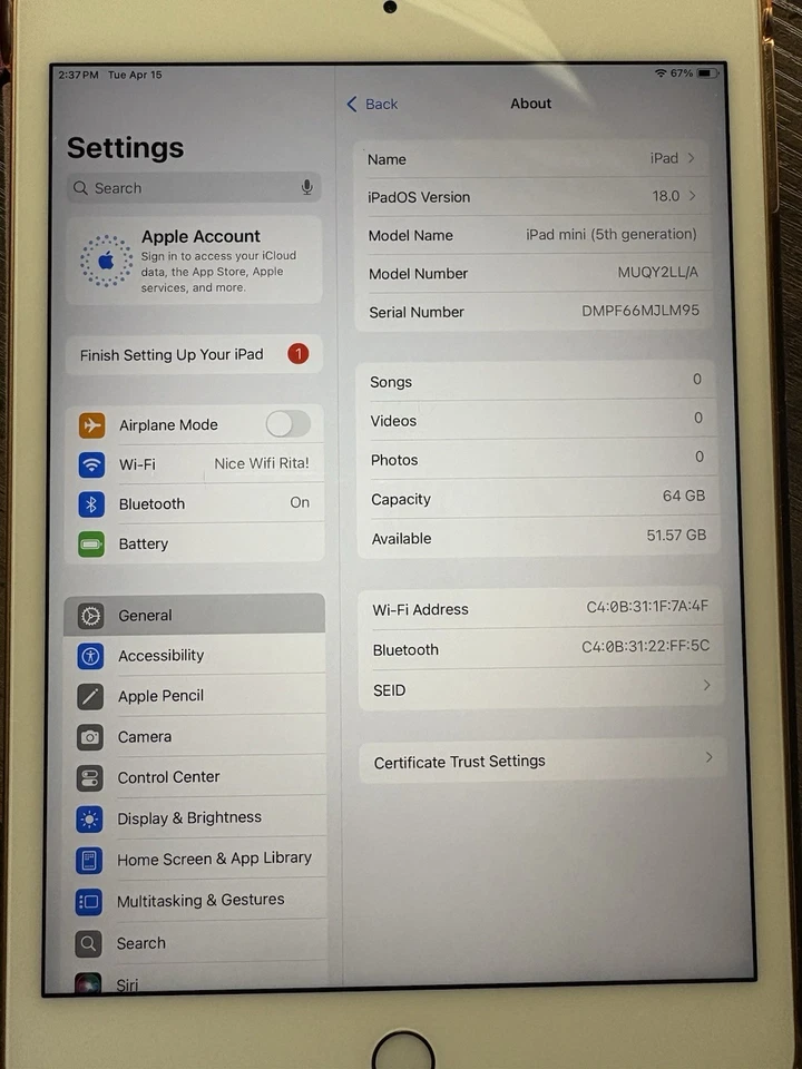 Apple iPad mini 5ta generación Foto 2 de 4