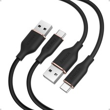 Anker Type C Cable  2 Pack USB A to C Flow Cord, Fast Charging 3ft, Black