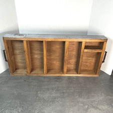 Handmade Rustic Wooden Shadow Box Divided Dis...
