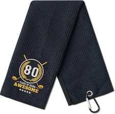 80th Birthday Gifts Golf for Men Golfer, Funny Towels