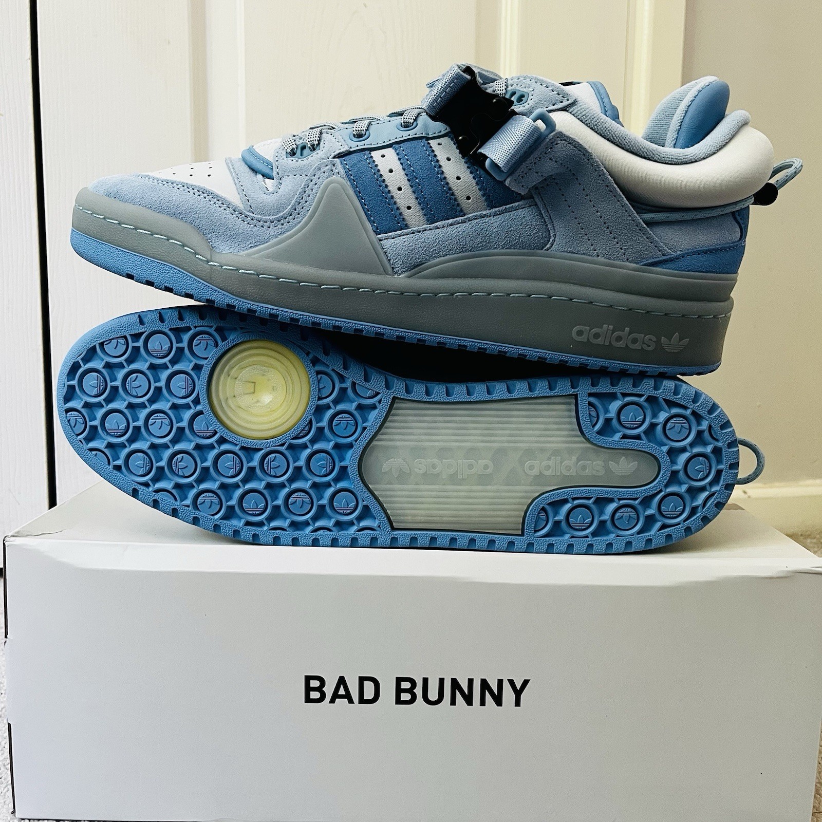 🐰 Adidas Forum Low Buckle x Bad Bunny Blue Tint - 2022 - UK 11 - BRAND NEW image 8