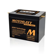 Motobatt MBHD12H QUADFLEX AGM Factory Activated Replaces Yuasa YHD-12H