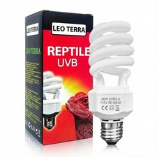 26W 5.0 Reptile UVB Light Bulb, Tropical UVA/UVB Full Spectrum Lamp for Green...