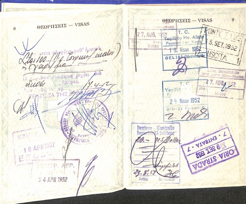 GREECE PASSEPORT PASSPORT FOR ETRANGERS FOREIGN LAISEZ PASSER TRAVEL 1952 GRECE - Foto 6 di 17
