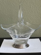 B I Sterling Amorphous Shaped Modern Glass Bo...