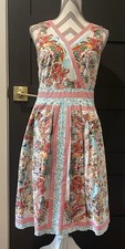Talbots A-Line Italy Bistro Scenic Cotton Dress Size 4
