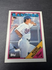 Topps 1988 Bobby Valentine #594 Texas Rangers Manager Team Checklist MLB Card