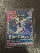 Elijah Moore 2021 Panini Mosaic Blue Chips Purple #/49 Rookie Card