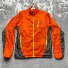 Marmot Windbreaker Jacket Mens Medium Orange Ether DriClime Hoodless Hiking Coat