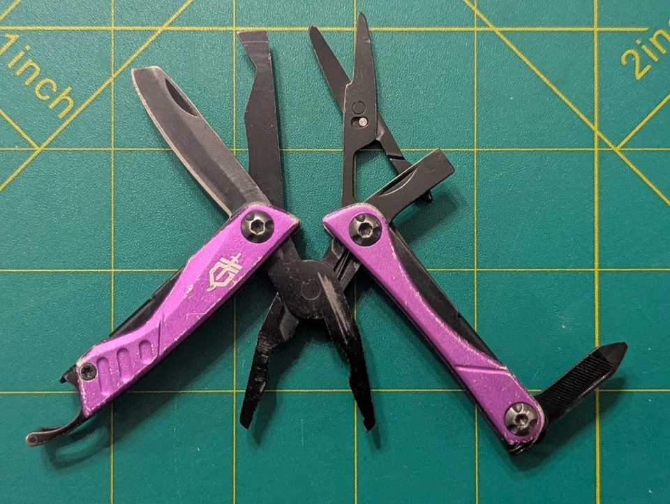 Gerber Dime фиолетовый мульти инструмент брелок EDC корабли быстро - Изображение 3 из 4