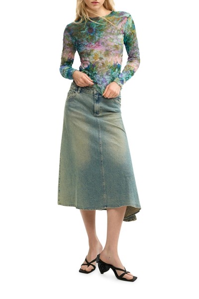 Desigual Bluse Damen Langarm Blau GrößE S, Modisch, Oberteil-image