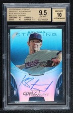 2013 Bowman Sterling Prospect Blue Refractor 6/25 Kohl Stewart BGS 9.5 Auto 0s3